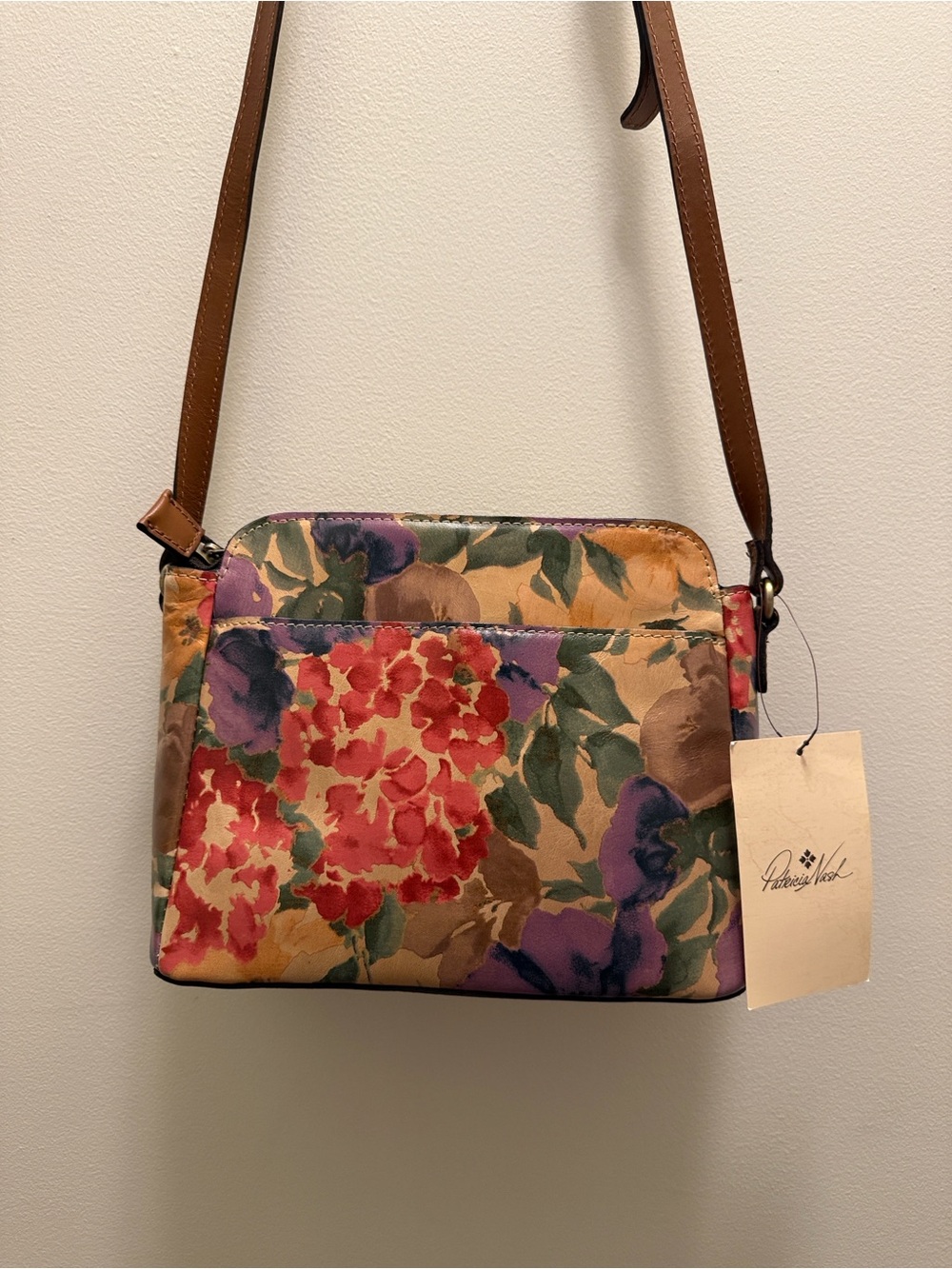 Patricia Nash Crossbody, Floral French Hydrangeas NEW